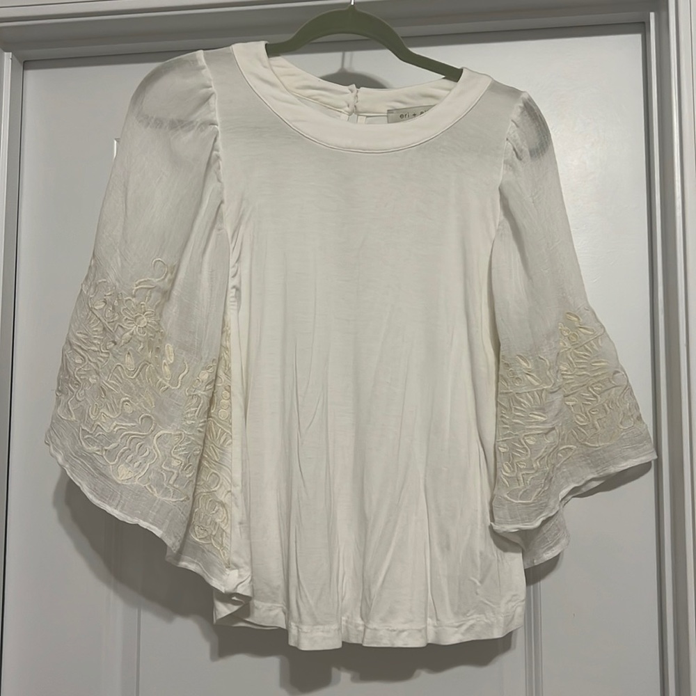 Anthropologie Eri + Ali cream top